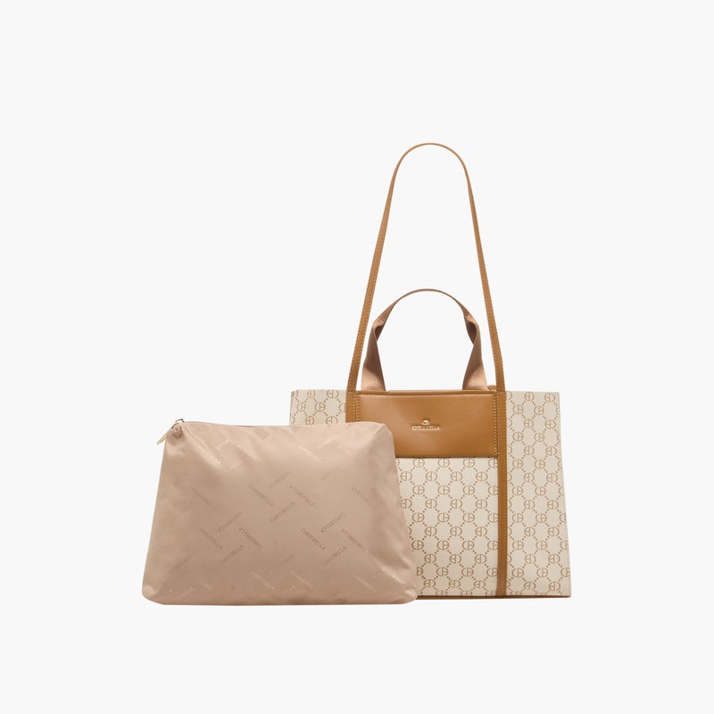 CHRISBELLA Monogram Print Tote Bag for Women - Image 1